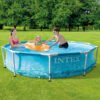 Intex Beachside Metal Frame 10' x 30" Above Ground Pool w/ Filter Pump