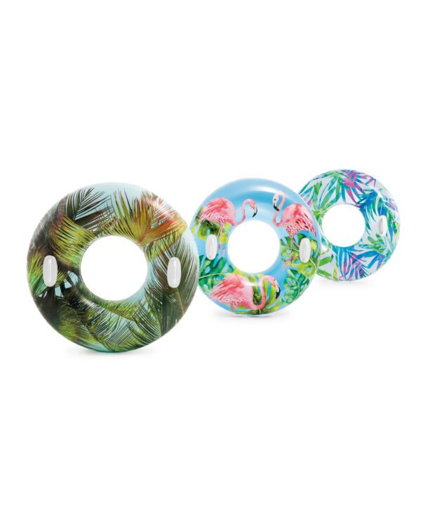 Lush Tropical Inflatable Pool Swim Tubes - Assortment