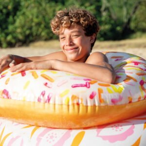 Sprinkle Donut Heart Inflatable Tube