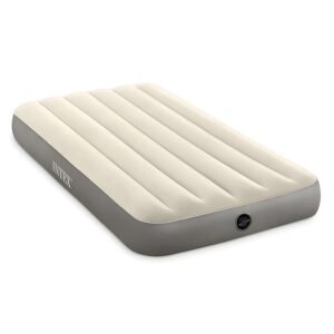 Intex Dura Beam Single High Twin Inflatable Airbed For Indoor And Outdoor Use Intex Air Mattress Intex Air Bed Multicolor